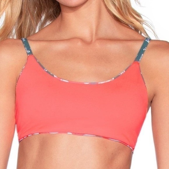 Maaji Bouquet Twister Multicolor Reversible Bralette Bikini Top - Picture 3 of 9